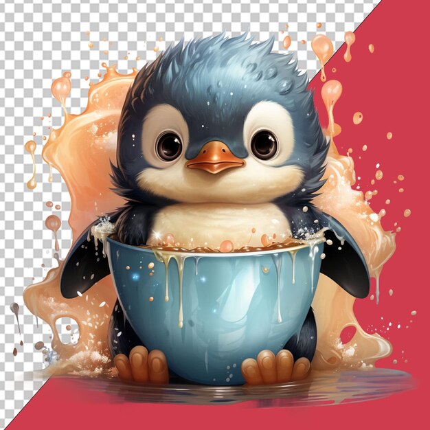 PSD holiday penguin clipart