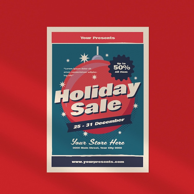 PSD holiday sale flyer