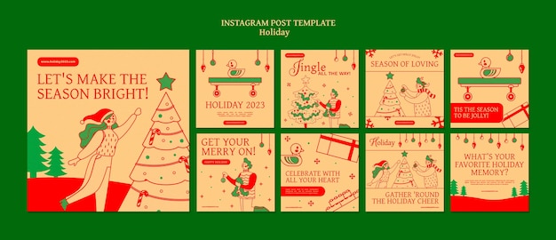 PSD holiday template design