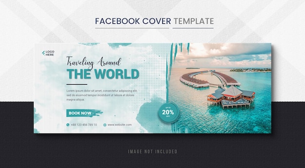 Holiday travels facebook cover en travel timeline cover banner sjabloon