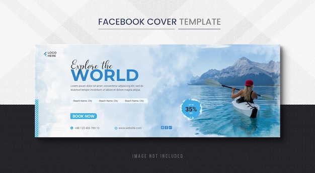 PSD copertina facebook di holiday travels e copertine timeline di facebook di viaggio