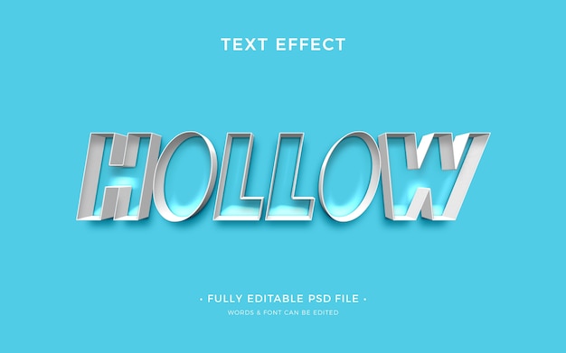 Premium Psd Hollow Text Effect Premium Psd Hollow Text Effect
