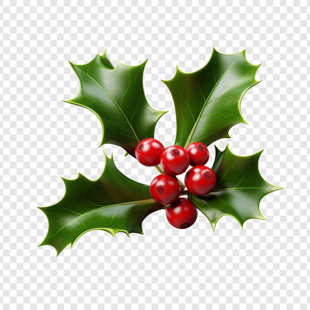 Holly flower png isolated on transparent background