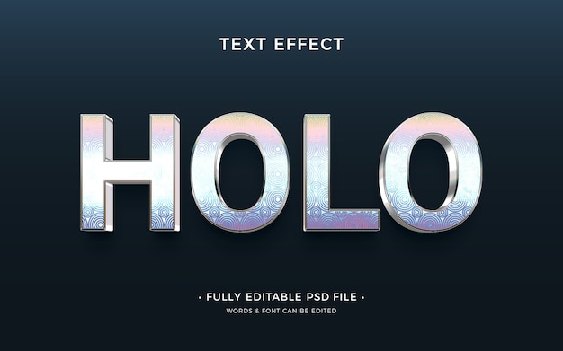 Holo chroom teksteffect