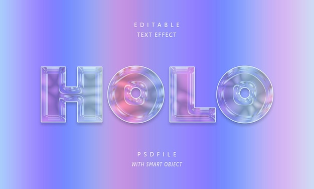 Holo text effect