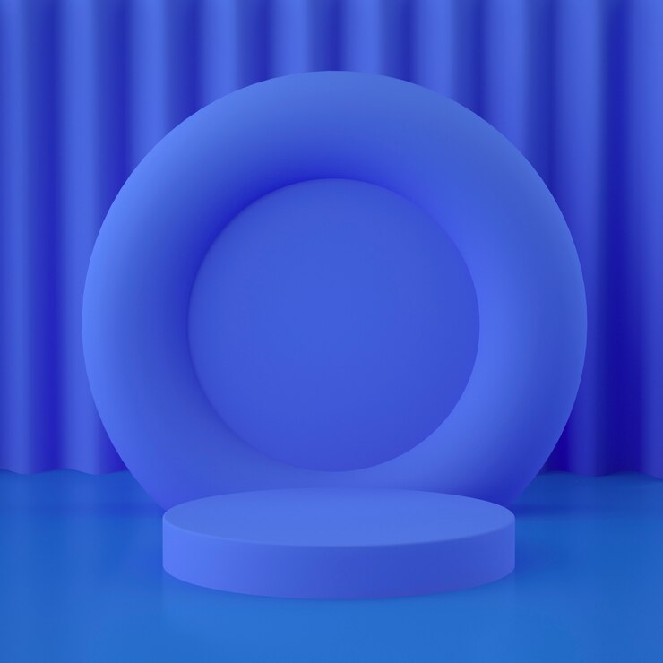 Holograficzna scena geometryczna 3d do lokowania produktu z tłem i edytowalnym kolorem