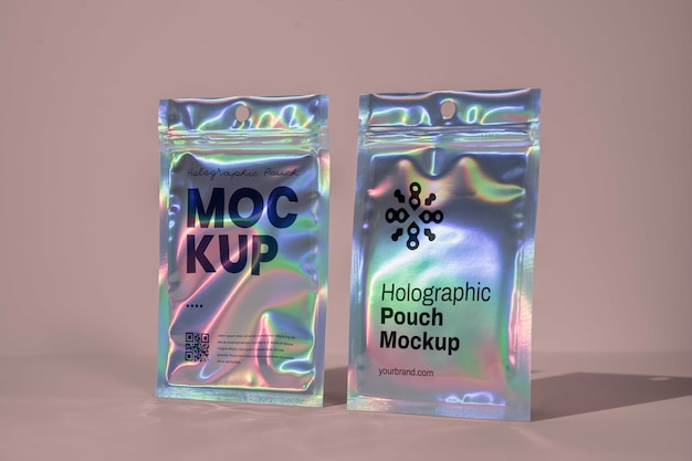 Holografisch etui mockup-ontwerp