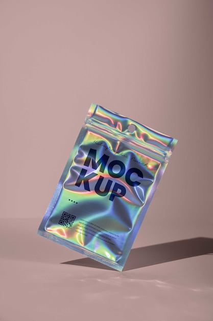 Holografisch etui mockup-ontwerp