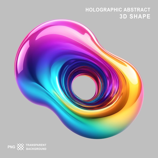 Holografische abstracte 3D-vorm