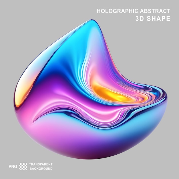 Holografische abstracte 3D-vorm