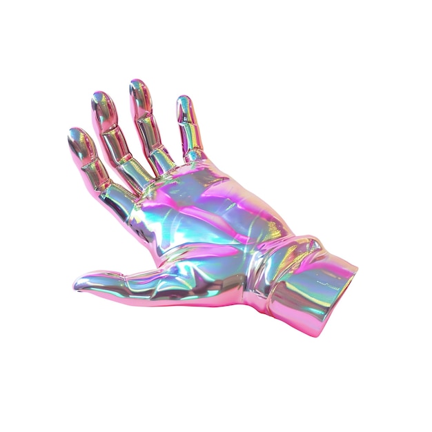 Holografische handschoen met iriserende afwerking Generatieve AI