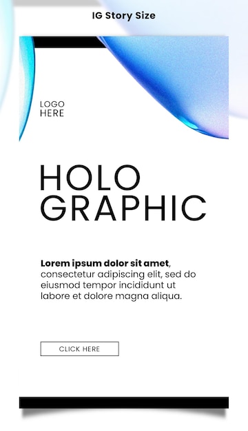 Holografische Instagram Story-sjabloon