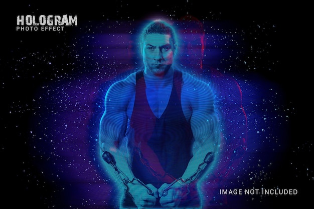 Hologram photoshop effects