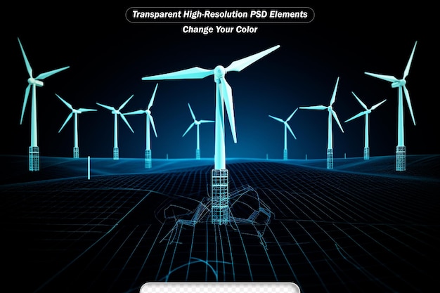 PSD hologram windturbine groen energie concept
