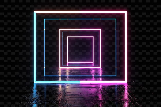 PSD hologramowy znak z kwadratową tablicą futuristyczny fra y2k shape kreatywny interaktywny wyświetlacz dekoracyjny