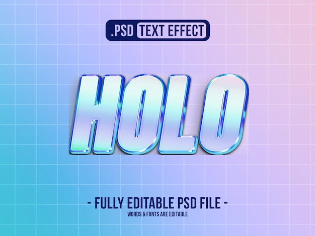 Holograph text effect