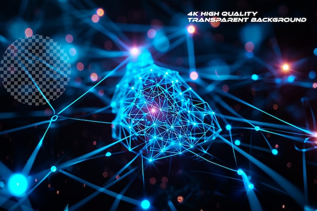Holographic coding structure network on transparent background