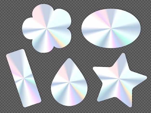 Holographic label pack in various shapes