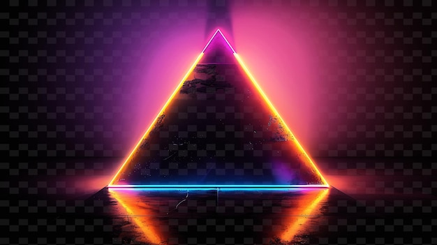 PSD holographic pyramid signboard with a pyramid shaped board fu y2k shape creative signboard decor