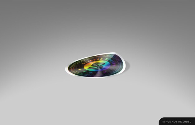 Holographic sticker mockup