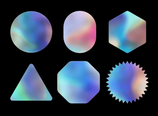 PSD holographic sticker pack