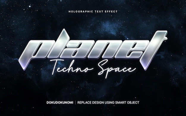 PSD holographic text effect style