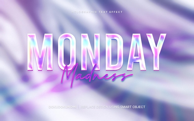 PSD holographic text effect style