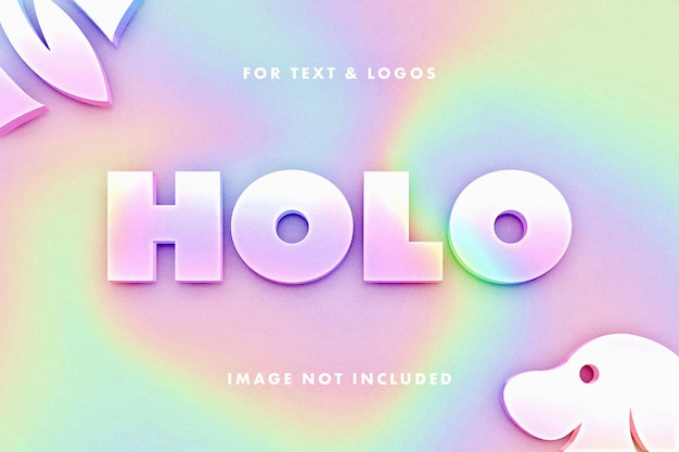 PSD holographic text effect