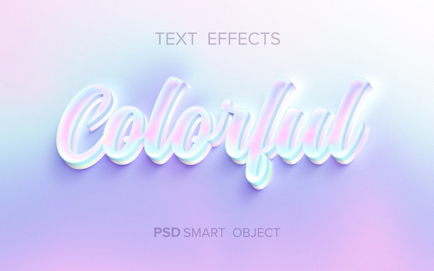 PSD holographic text effect