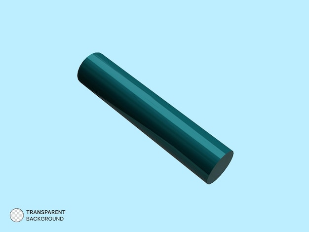 Holographic tube 3d illustration