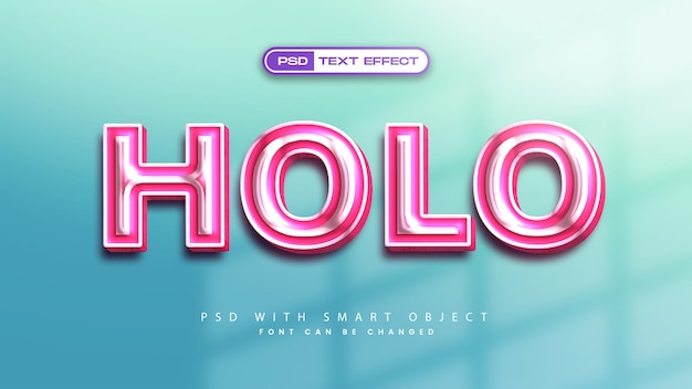 Holograpic escapism style text effect