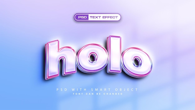 Holograpic escapism style text effect