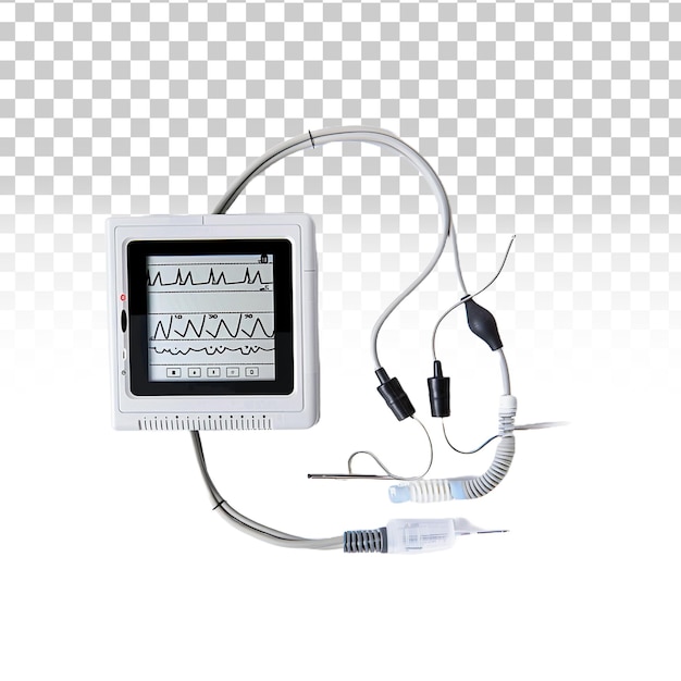 PSD holter monitor on transparent background