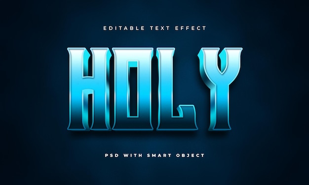 Holy light editable text effect template