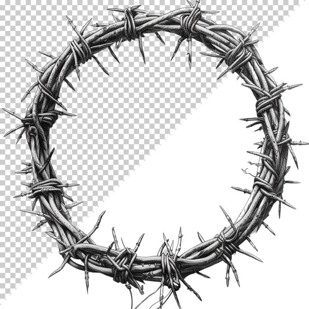 PSD holy week jesus christ good friday and easter day cross crown of thorns on isolated background