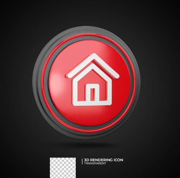 Home 3d render icon illustration