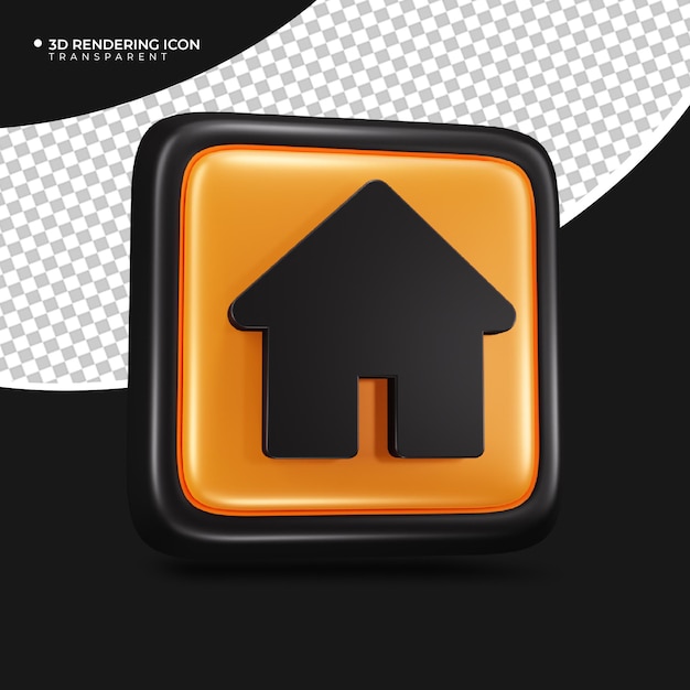 home 3d render icon sign or symbol