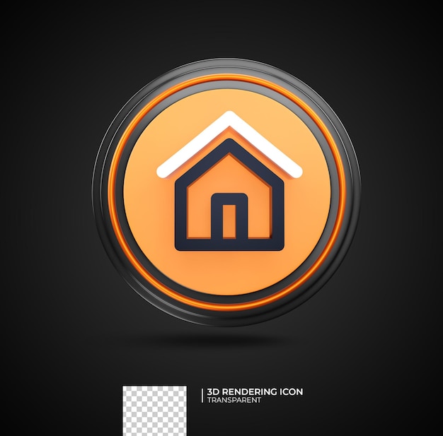 Home 3d render pictogram illustratie