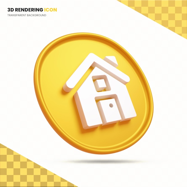 Home 3d rendering icon