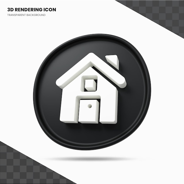 PSD icona di rendering 3d casa