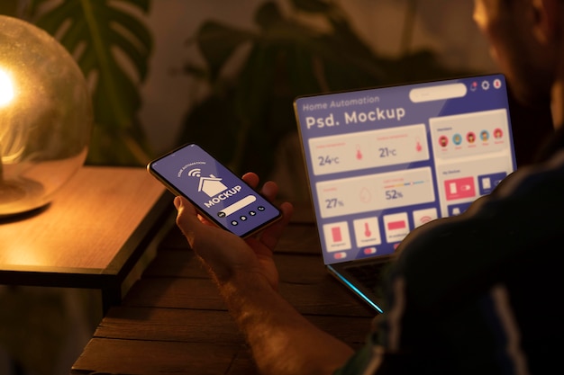 PSD ホームオートメーションのモックアップデザイン