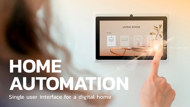 PSD home automation technology template psd innovation presentation