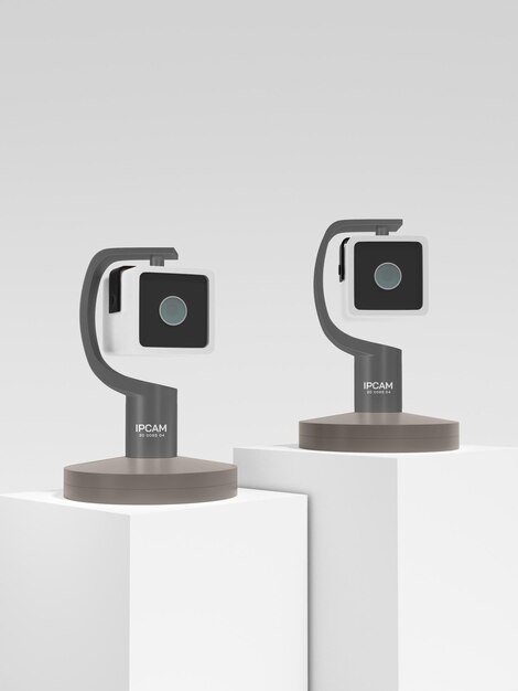 Home beveiliging surveillance ip-camera branding mockup