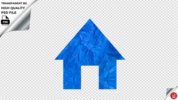 PSD home blue paper psd transparent