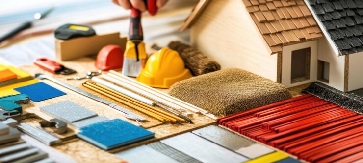 PSD home construction planning materials and model house