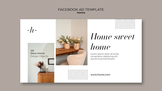 PSD home design facebook template