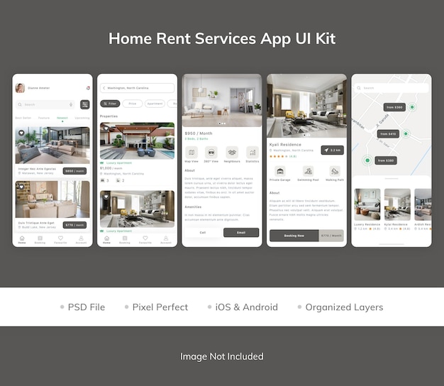 Home huur services app ui kit