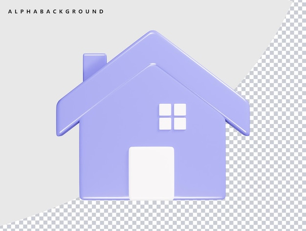 PSD Домашняя икона 3d-илюстрация