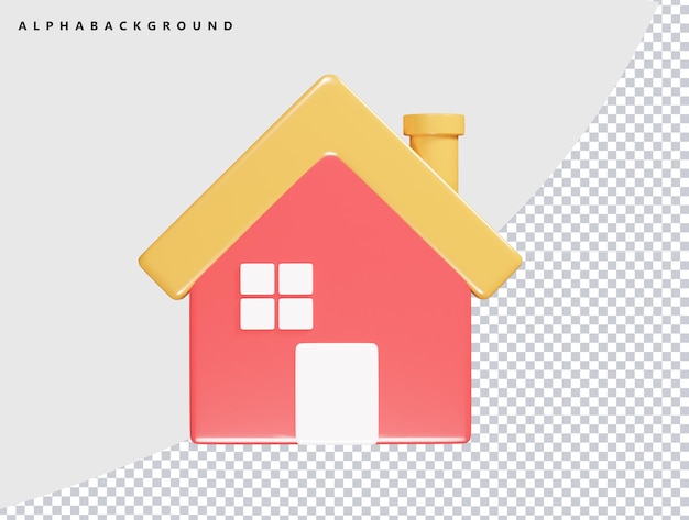Home icon 3d render illustration