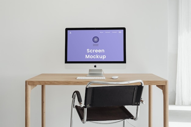 Home office desktop mockup